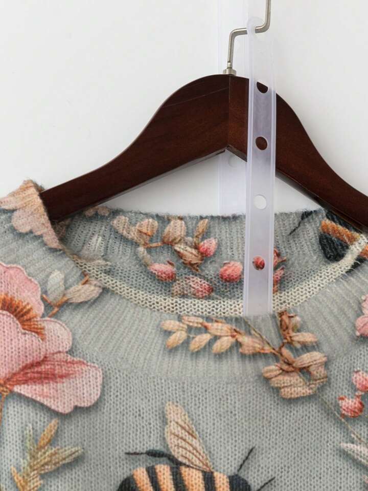 Frida | Women's Pink Flower Sweater