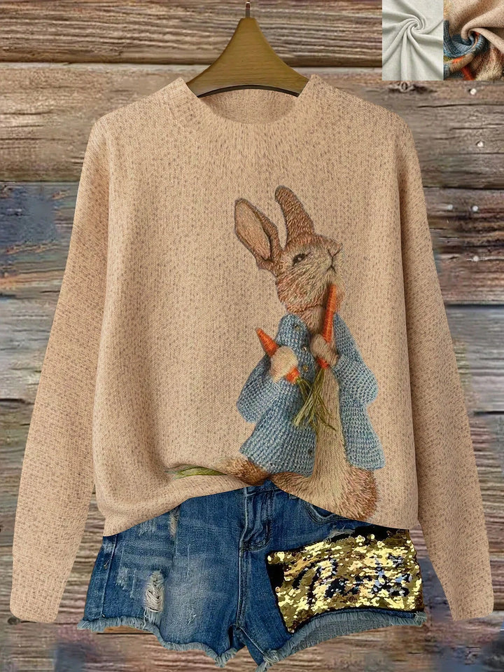 Ernest | Women's turtleneck sweater with Rabbit