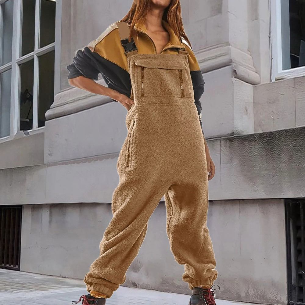 Antonella - Adjustable Corduroy Fleece Jumpsuit - Bond Bristol