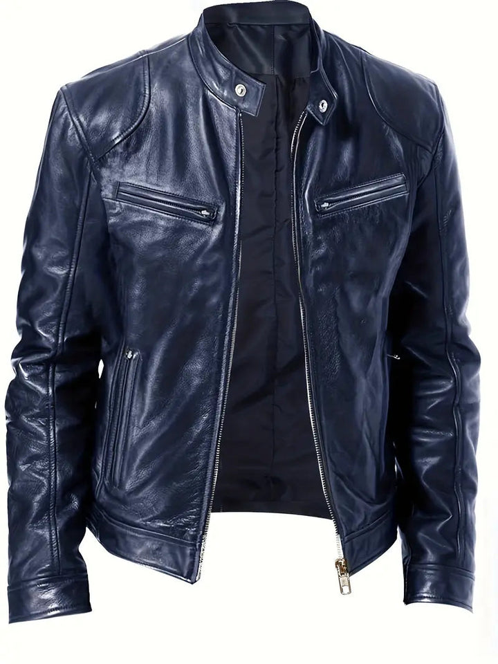 Dino - Men’s Leather Biker Jacket - Bond Bristol