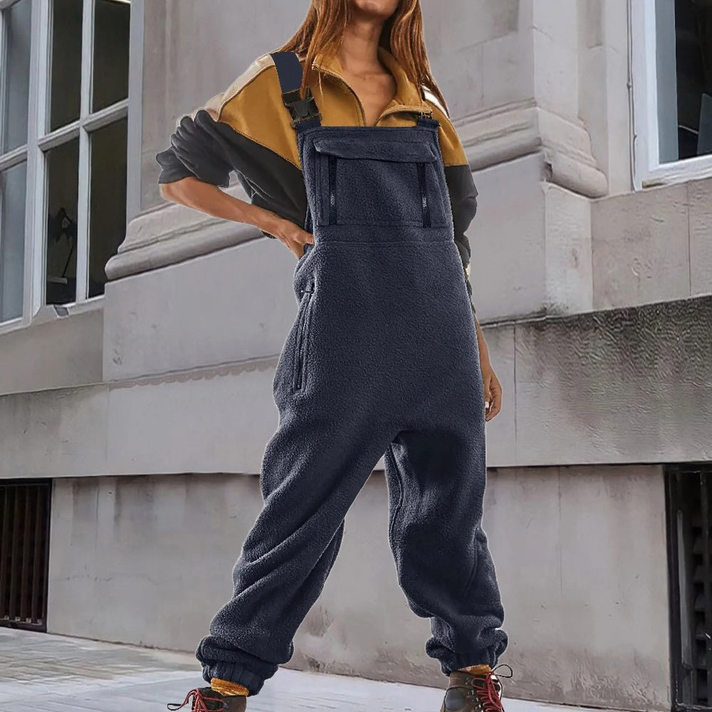 Antonella - Adjustable Corduroy Fleece Jumpsuit - Bond Bristol