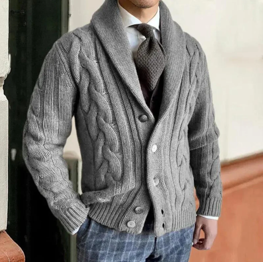 Robert | Knitted men's cardigan - Bond Bristol