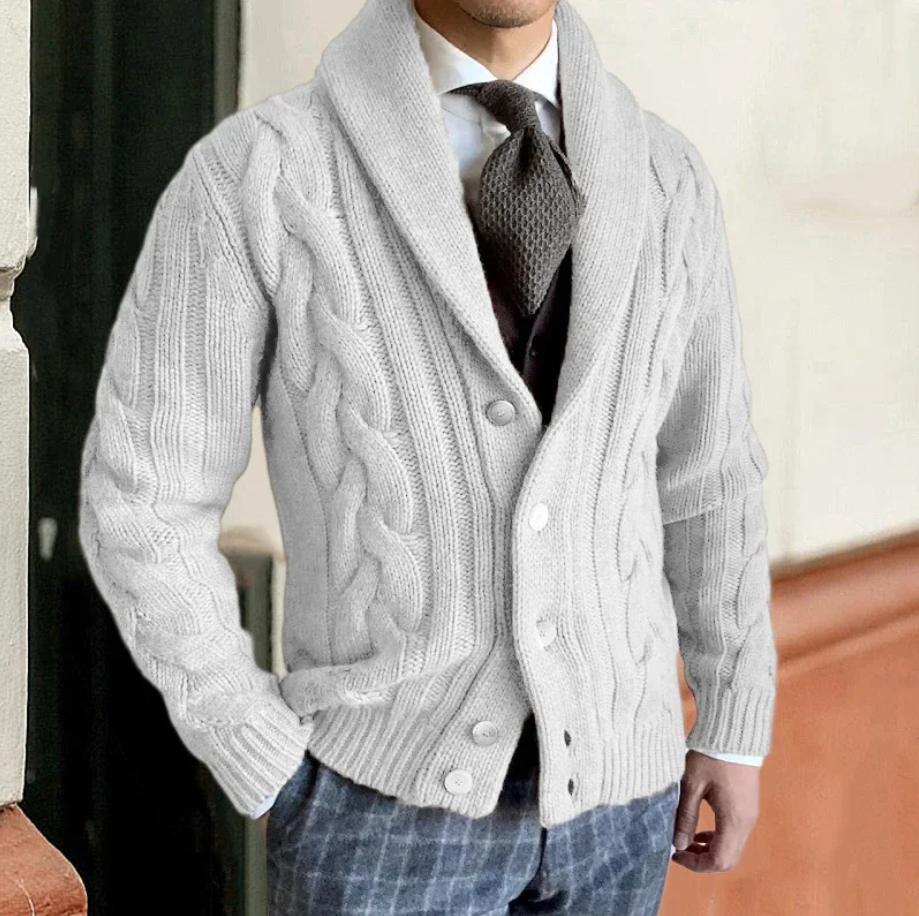 Robert | Knitted men's cardigan - Bond Bristol