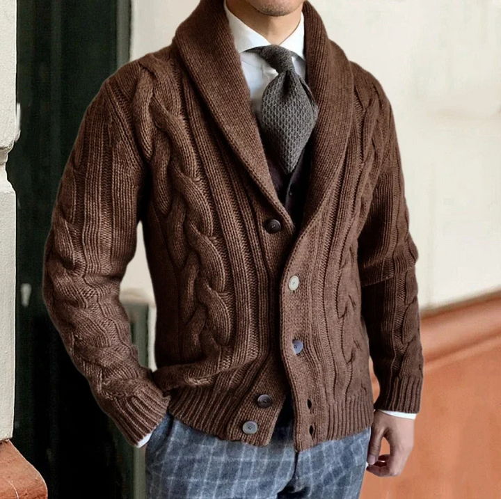 Robert | Knitted men's cardigan - Bond Bristol