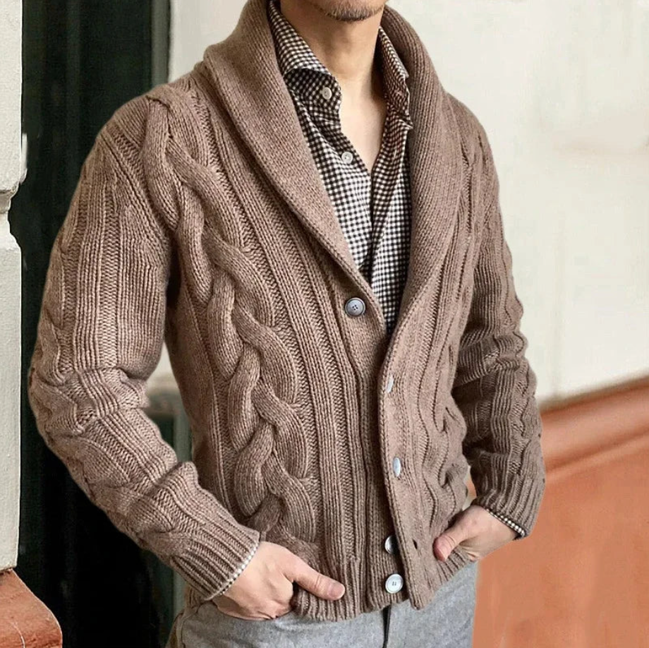 Robert | Knitted men's cardigan - Bond Bristol