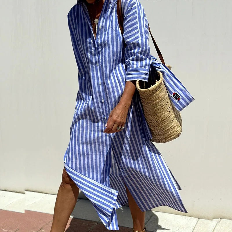 ARMELLE | ELEGANT STRIPED SUMMER DRESS