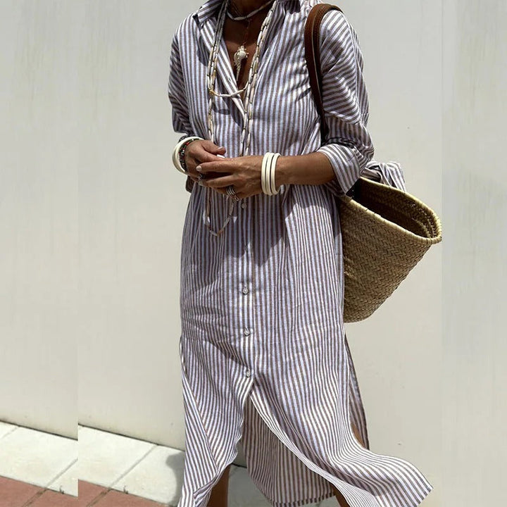 ARMELLE | ELEGANT STRIPED SUMMER DRESS