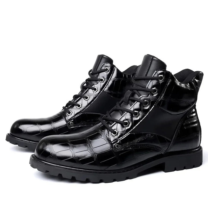 Rendell - Leather Croco Boots