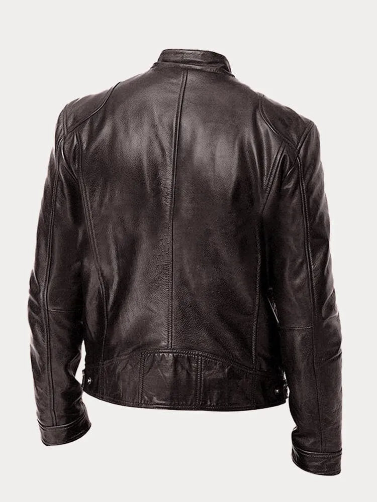 Dino - Men’s Leather Biker Jacket - Bond Bristol