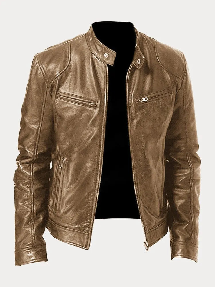 Dino - Men’s Leather Biker Jacket - Bond Bristol