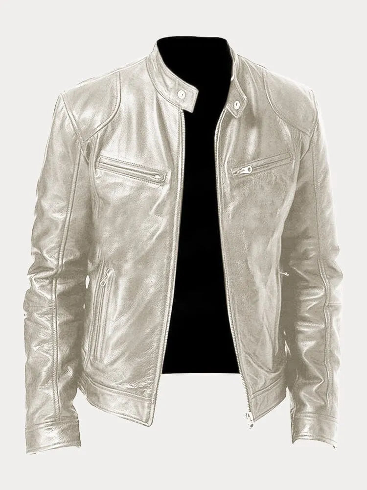 Dino - Men’s Leather Biker Jacket - Bond Bristol