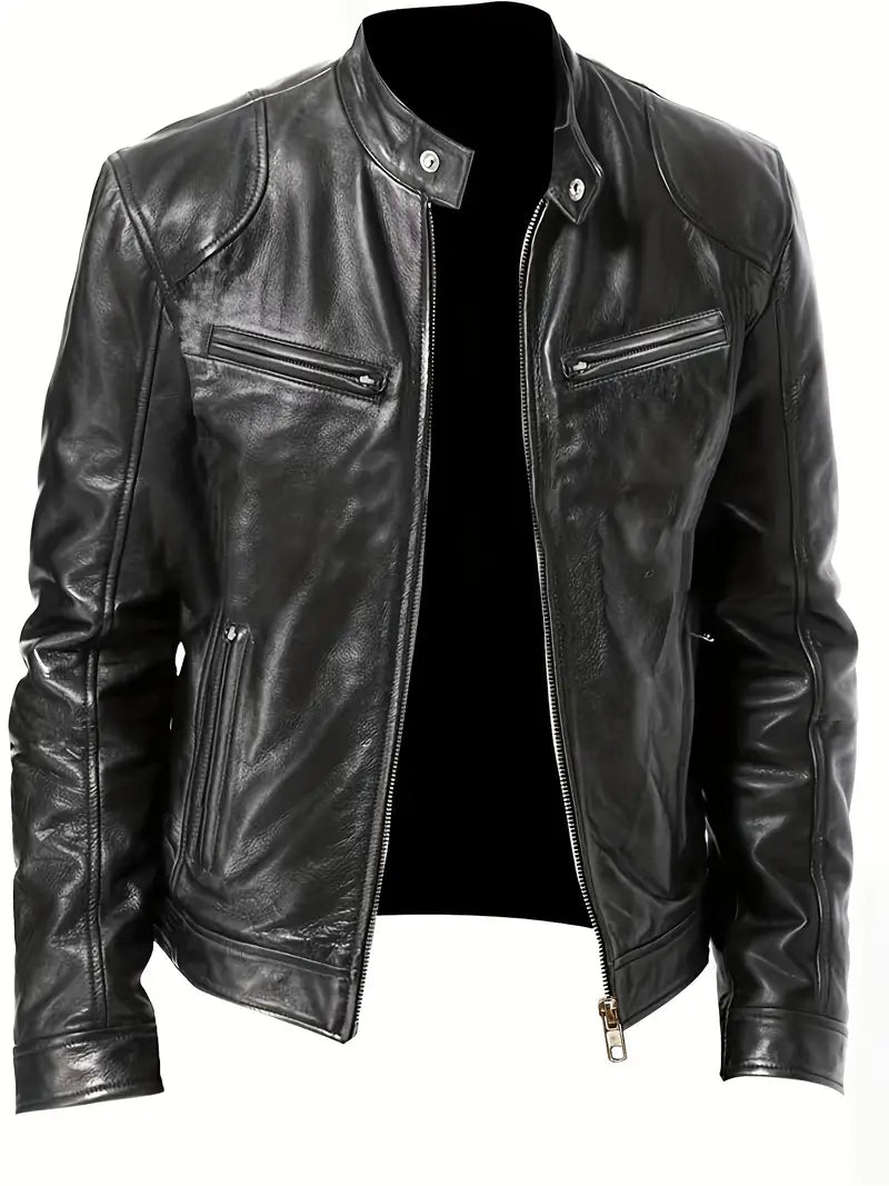 Dino - Men’s Leather Biker Jacket - Bond Bristol